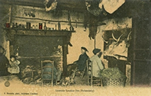 Live Stock Collection: House interior at Landes, France