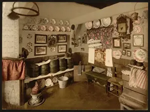 Marken Prints: A house, interior, Marken Island, Holland