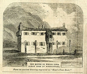 1824 Collection: House where Lord Byron died, Missolonghi, Greece