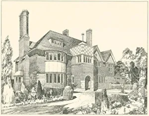 Reproduced Prints: House Near Birmingham Entrance Front
