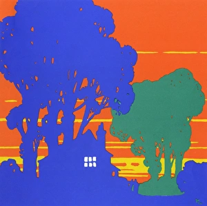 Images Dated 16th April 2012: House at sunset