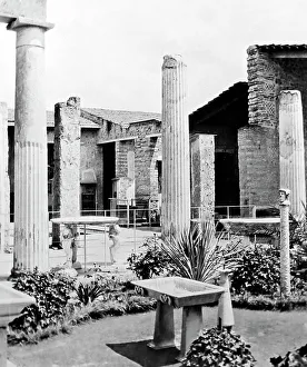House of the Vettii garden, Pompeii, Italy, Victorian period