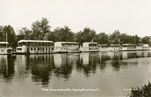 House Boats Prints: Houseboats at Hampton Court