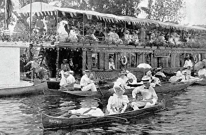 Henley Prints: Houseboats, Henley on Thames