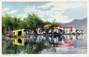 Jammu Prints: Houseboats, Srinagar, Kashmir, India
