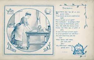 House Maid Prints: Housemaid Baking 1886