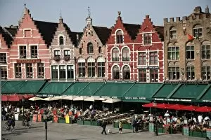 Images Dated 18th September 2008: Houses in the Market Sqare in Bruges