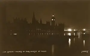 Gloom Prints: The Houses of Parliament at Night - London, England