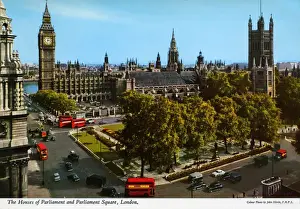 The Houses of Parliament and Parliament Square, London