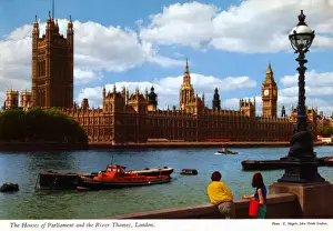 The Houses of Parliament and the River Thames, London