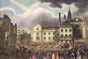 Houses of Parliament with Royal procession, 1804
