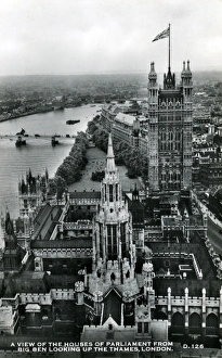 Houses of Parliament viewed from Big Ben, Westminster