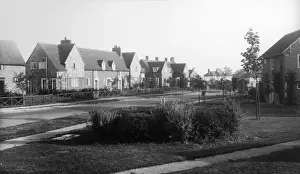 Herts Prints: Houses in Valley Road, Welwyn Garden City, Hertfordshire