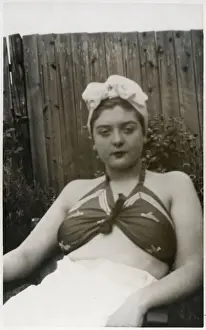 Candid Prints: Housewife grabbing some rays
