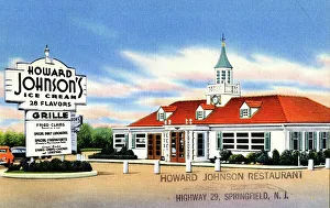 Highway Prints: Howard Johnson Restaurant, Springfield, New Jersey, USA