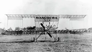 Auckland Prints: Howard Wright Type F Biplane in Auckland New Zealand in 1910