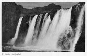 Waterfalls Collection: Hraunfossar waterfall, Iceland