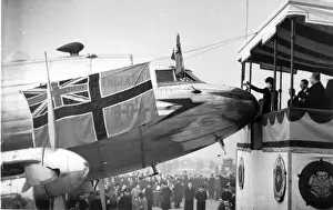 HRH Princess Elizabeth christens the first BOAC Avro Tudor