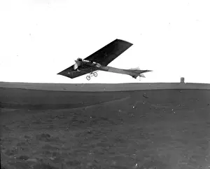Hubert Latham flying an Antoinette monoplane at Sangatte