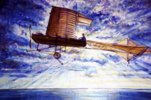 Images Dated 4th April 2012: Hubert Lathams Antoinette IV - Painting by Andrew McGeachy
