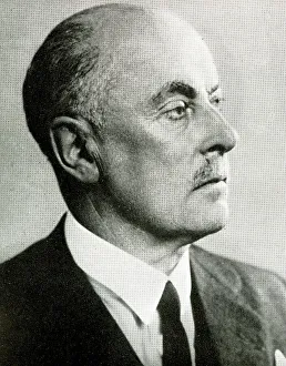 Hubert Prints: Hubert Pierlot, Belgian Prime Minister in exile, WW2