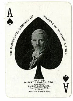 Hubert Gallery: Hubert T Marsh on an Ace of Spades playing card
