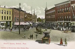 Hudson Prints: Hudson, Massachusetts, USA - Woods Square