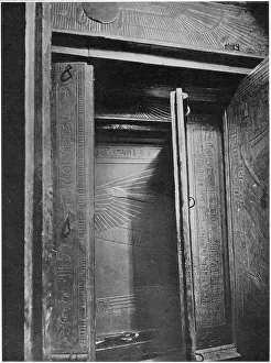 Shrines Prints: The huge sarcophagus of crystalline sandstone