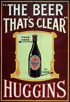 Bottles Collection: Huggins Beer advert