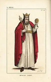 Chlamys Prints: Hugh Capet, King of the Franks, Capetian dynasty, c941-996