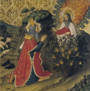 Jaume Collection: HUGUET, Jaume (1415-1492). Moses and the Burning
