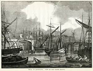 Seaport Prints: Hull Bridge in Yorkshire