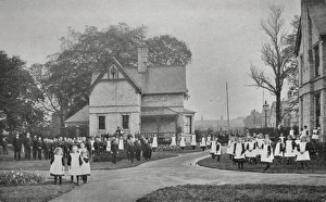 Established Collection: Hull Sailors Orphan Homes - Children at Lodge and Entrance