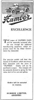 Humber Prints: Humber Cars 1918