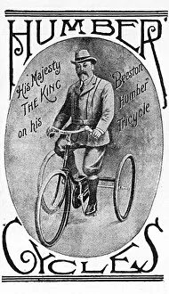 Adverts Gallery: Humber cycles advertisement featuring Edward VII, 1902