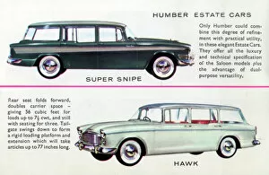 Images Dated 25th November 2015: Two Humber Estate Cars - The Hawk and The Super Snipe