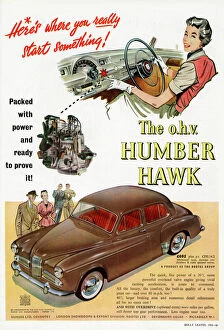 Saloon Collection: Humber Hawk advertisement