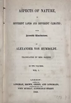 Geographer Gallery: HUMBOLDT, Alexander von (1769-1859). Prussian