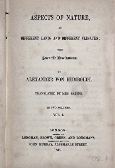 Geographer Gallery: HUMBOLDT, Alexander von (1769-1859). Prussian