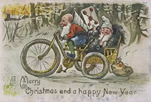 Images Dated 20th February 2017: Humorous Christmas and New Year postcard