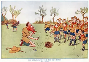 Embarrassed Prints: Humorous colour illustration by H