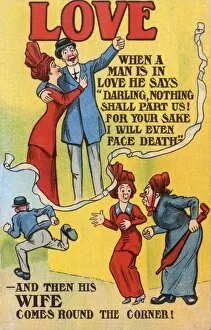 Adultery Gallery: Humorous postcard - LOVE