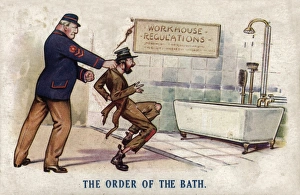 Purification Collection: Humorous postcard - Workhouse Tramp gets the Order of the B