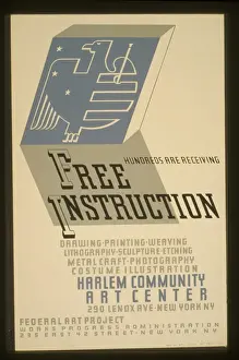 Hundreds Prints: Hundreds are receiving free instruction Drawing, painting, w