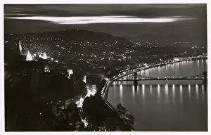 Hungary - Budapest - The Danube at night