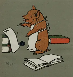 Host Prints: Hungry Peter the pig plans for a party