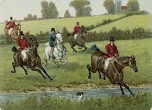 Swims Prints: Hunters Cross a Stream