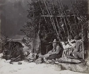 Frozen Gallery: Hunters with guns out shooting in the snow, Canada