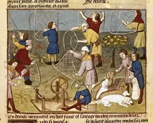 Hunting book (15th c.). Making traps with ropes