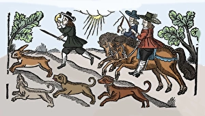 Images Dated 21st November 2016: Hunting hare, 17th century